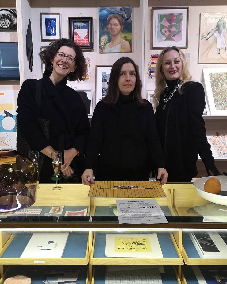 Artists Sarah Honner, Clare Goodwin and Una Szeemann